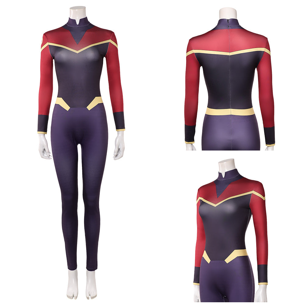 Cosplay Costume Telia Invincible 4(2026) TV Cosplay Combinaison Noire et Rouge Femme