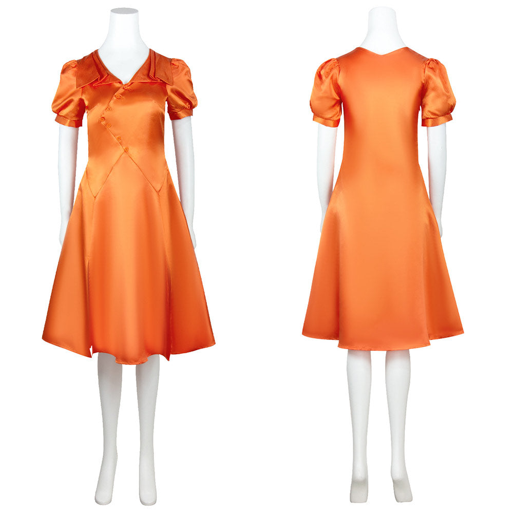 Cosplay Costume The Bride Frankenstein Film Cosplay Robe Orange Femme