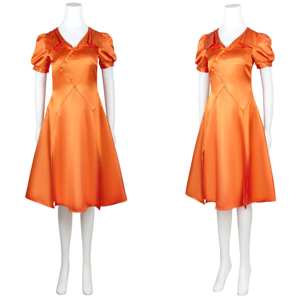 Cosplay Costume The Bride Frankenstein Film Cosplay Robe Orange Femme