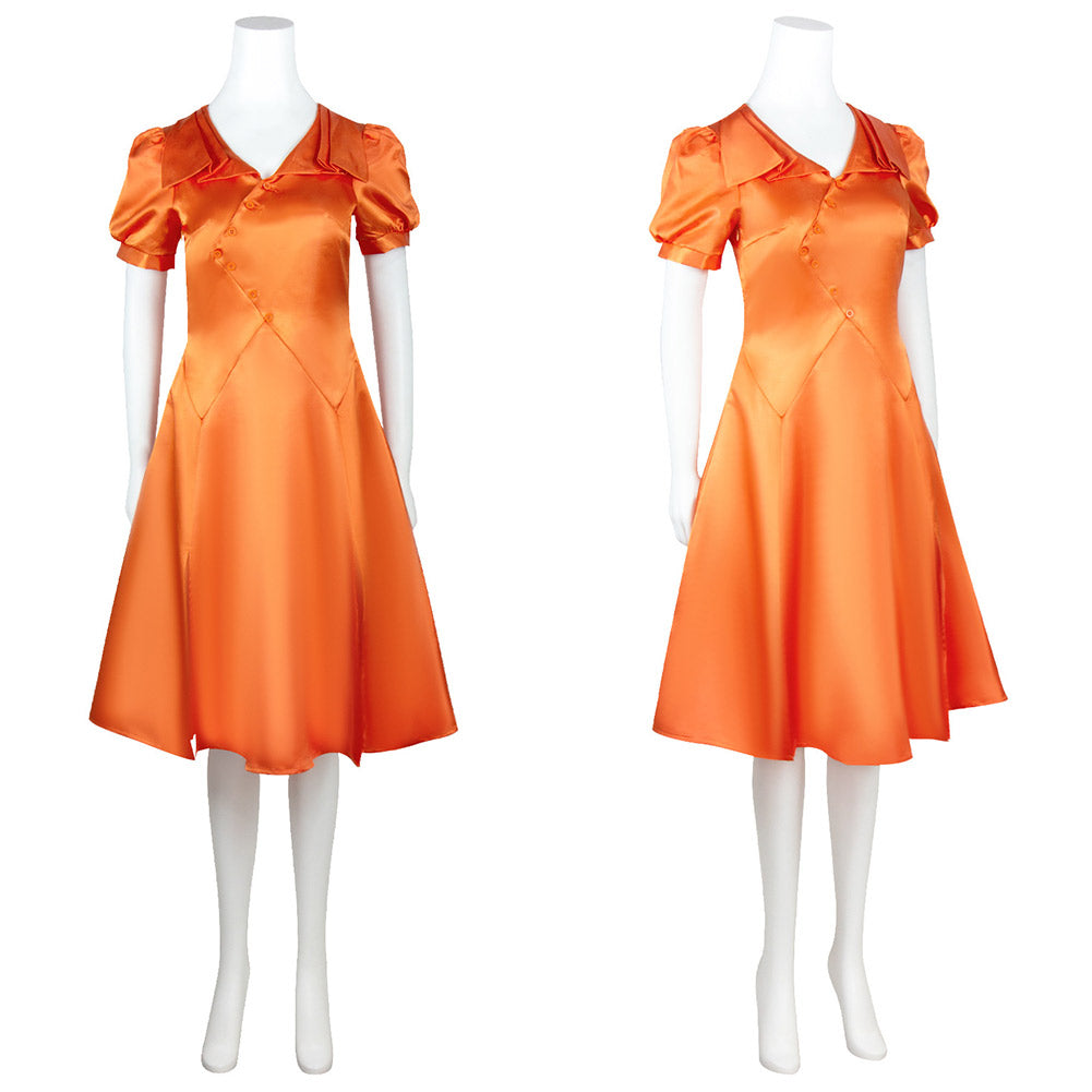 Cosplay Costume The Bride Frankenstein Film Cosplay Robe Orange Femme