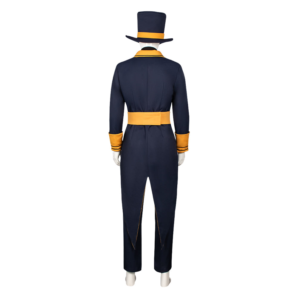 Cosplay Costume Ticketer The Freak Circus Jeu Cosplay Tenue Grise Homme