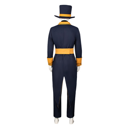 Cosplay Costume Ticketer The Freak Circus Jeu Cosplay Tenue Grise Homme