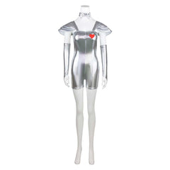 Cosplay Costume Tin Man Le Magicien d'Oz Film Cosplay Combinaison Argentée Femme