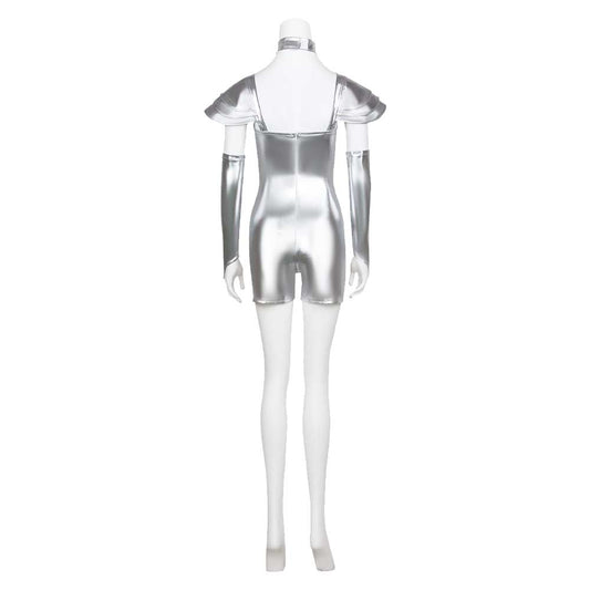 Cosplay Costume Tin Man Le Magicien d'Oz Film Cosplay Combinaison Argentée Femme