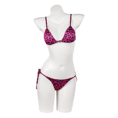 Cosplay Costume Tommy Lucia Caminos GTA(2026) Jeu Cosplay Maillot de Bain Bikini Rose à Imprimé Léopard Femme