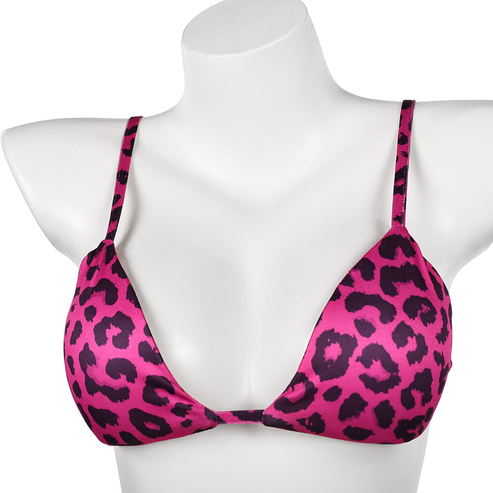 Cosplay Costume Tommy Lucia Caminos GTA(2026) Jeu Cosplay Maillot de Bain Bikini Rose à Imprimé Léopard Femme