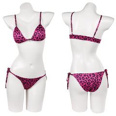 Cosplay Costume Tommy Lucia Caminos GTA(2026) Jeu Cosplay Maillot de Bain Bikini Rose à Imprimé Léopard Femme