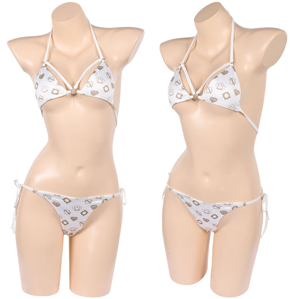 Cosplay Costume Tommy Lucia GTA(2026) Jeu Cosplay Maillot de Bain Bikini Blanc Femme