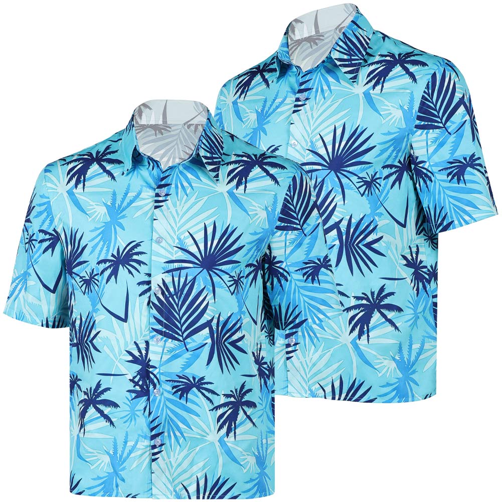 Cosplay Costume Tommy Vercetti GTA(2026) Jeu Cosplay Chemise Hawaïenne Bleue Homme