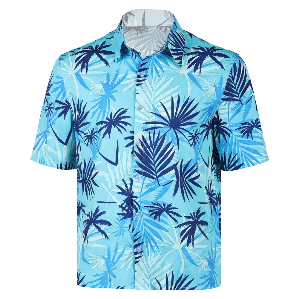 Cosplay Costume Tommy Vercetti GTA(2026) Jeu Cosplay Chemise Hawaïenne Bleue Homme