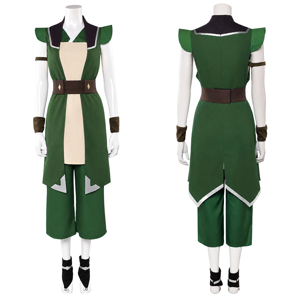 Cosplay Costume Toph Beifong Avatar Aang: The Last Airbender(2026) Film Cosplay Tenue Verte Femme