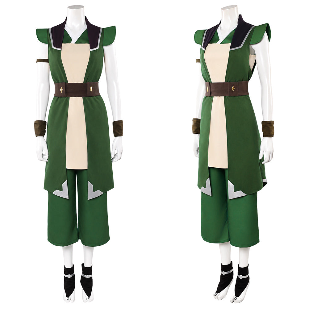 Cosplay Costume Toph Beifong Avatar Aang: The Last Airbender(2026) Film Cosplay Tenue Verte Femme
