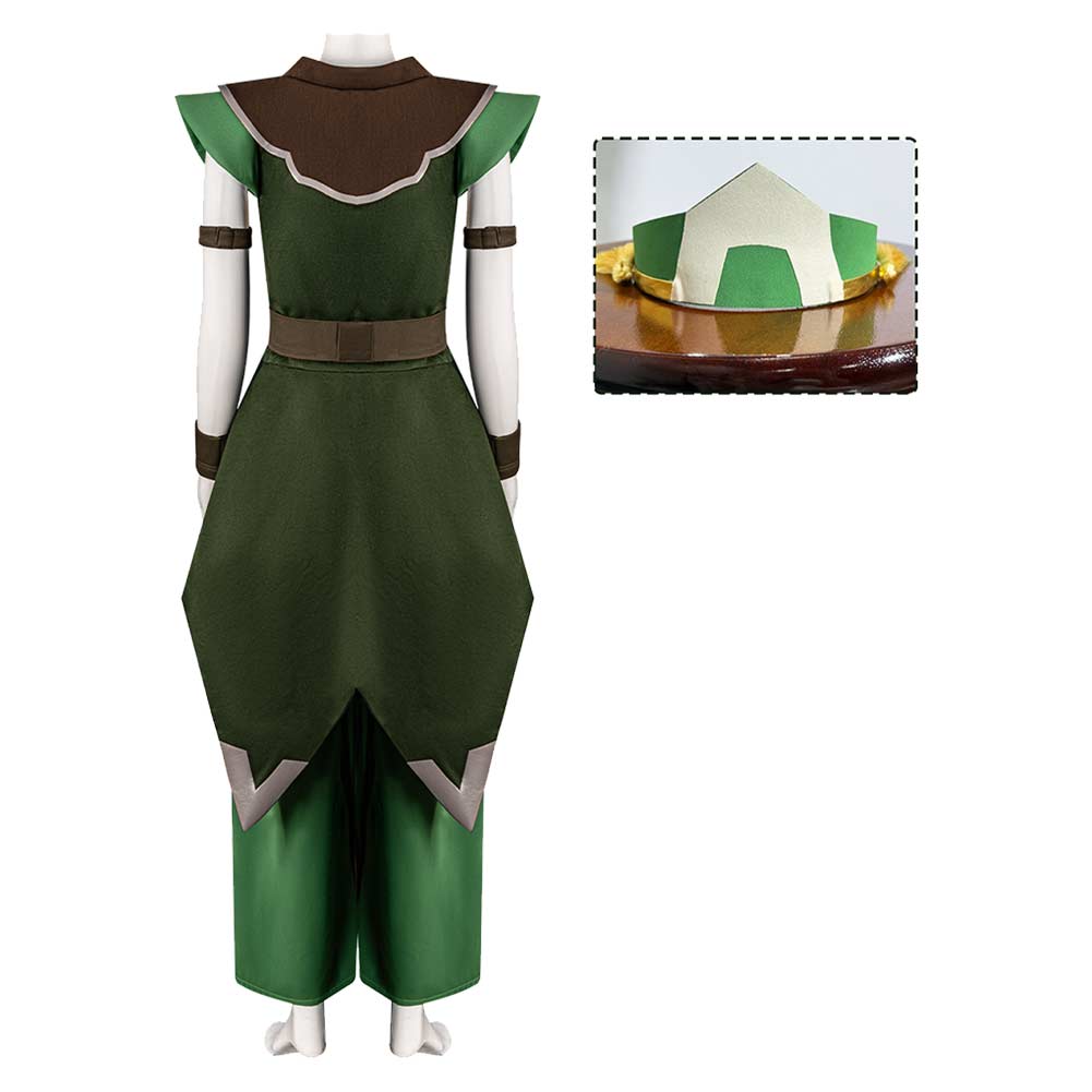 Cosplay Costume Toph Beifong Avatar Aang: The Last Airbender(2026) Film Cosplay Tenue Verte Femme Ver.3