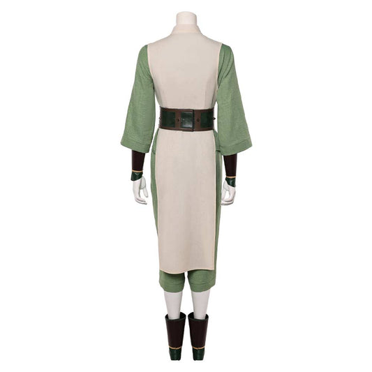 Cosplay Costume Toph Beifong Avatar: The Last Airbender 2(2026) TV Cosplay Tenue Beige et Verte Femme