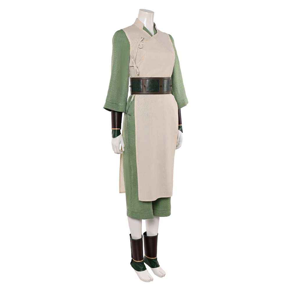 Cosplay Costume Toph Beifong Avatar: The Last Airbender 2(2026) TV Cosplay Tenue Beige et Verte Femme