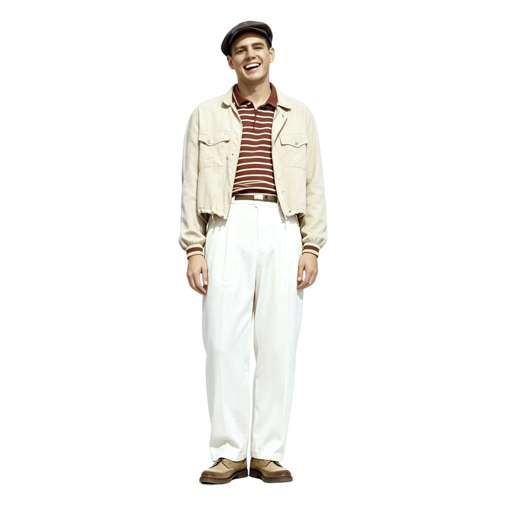 Cosplay Costume Truman Burbank The Truman Show(1998) Film Cosplay Tenue Beige Homme