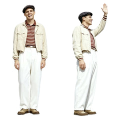 Cosplay Costume Truman Burbank The Truman Show(1998) Film Cosplay Tenue Beige Homme