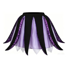 Cosplay Costume Ursula La Petite Sirène Film Cosplay Jupe Violette Femme