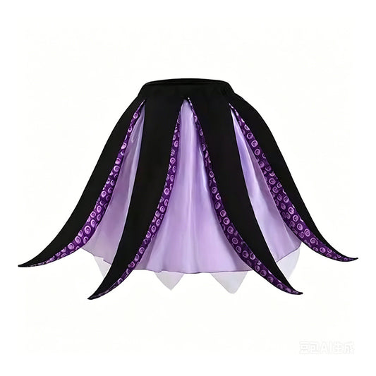 Cosplay Costume Ursula La Petite Sirène Film Cosplay Jupe Violette Femme