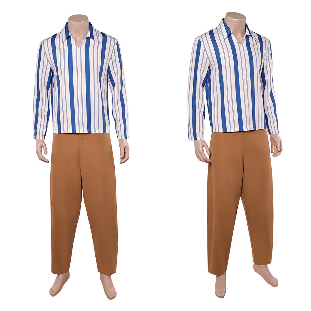 Cosplay Costume Usopp One Piece Live Action 2(2026) TV Cosplay Tenue Rayée Homme