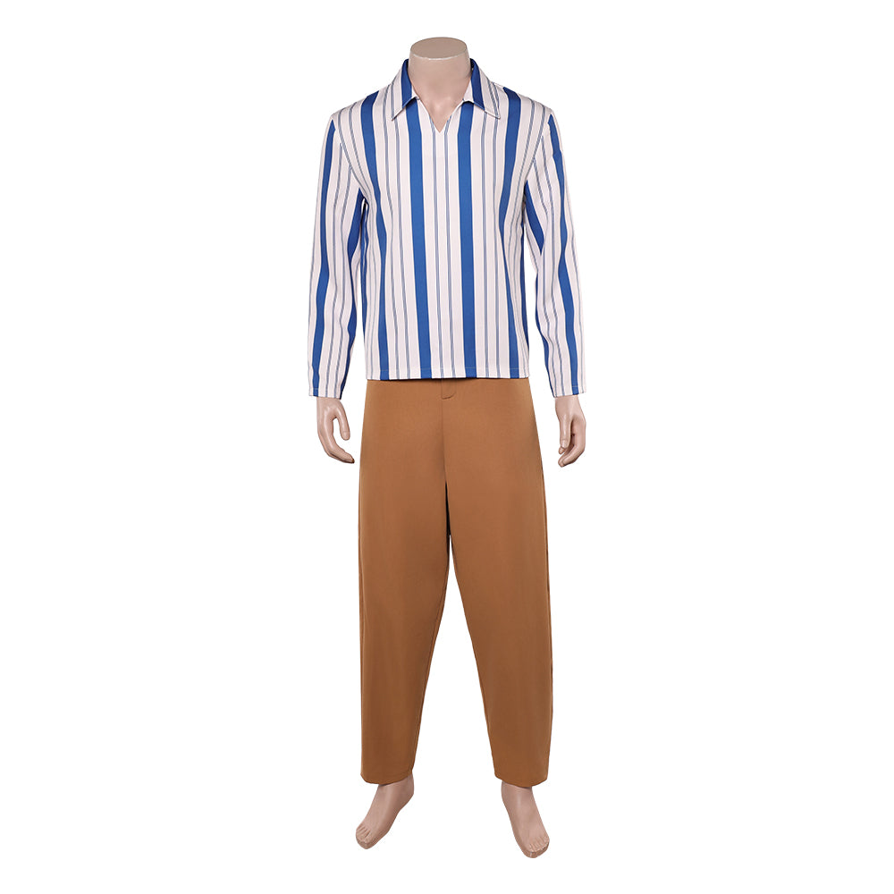 Cosplay Costume Usopp One Piece Live Action 2(2026) TV Cosplay Tenue Rayée Homme