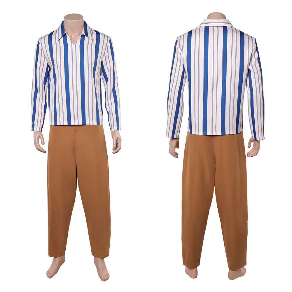 Cosplay Costume Usopp One Piece Live Action 2(2026) TV Cosplay Tenue Rayée Homme