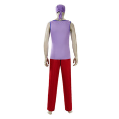 Cosplay Costume Usopp One Piece Live Action 2(2026) TV Cosplay Tenue Rouge et Violette Homme