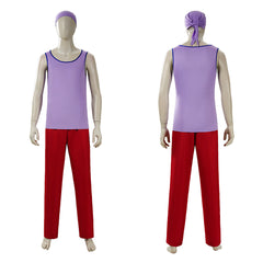 Cosplay Costume Usopp One Piece Live Action 2(2026) TV Cosplay Tenue Rouge et Violette Homme