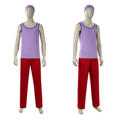 Cosplay Costume Usopp One Piece Live Action 2(2026) TV Cosplay Tenue Rouge et Violette Homme