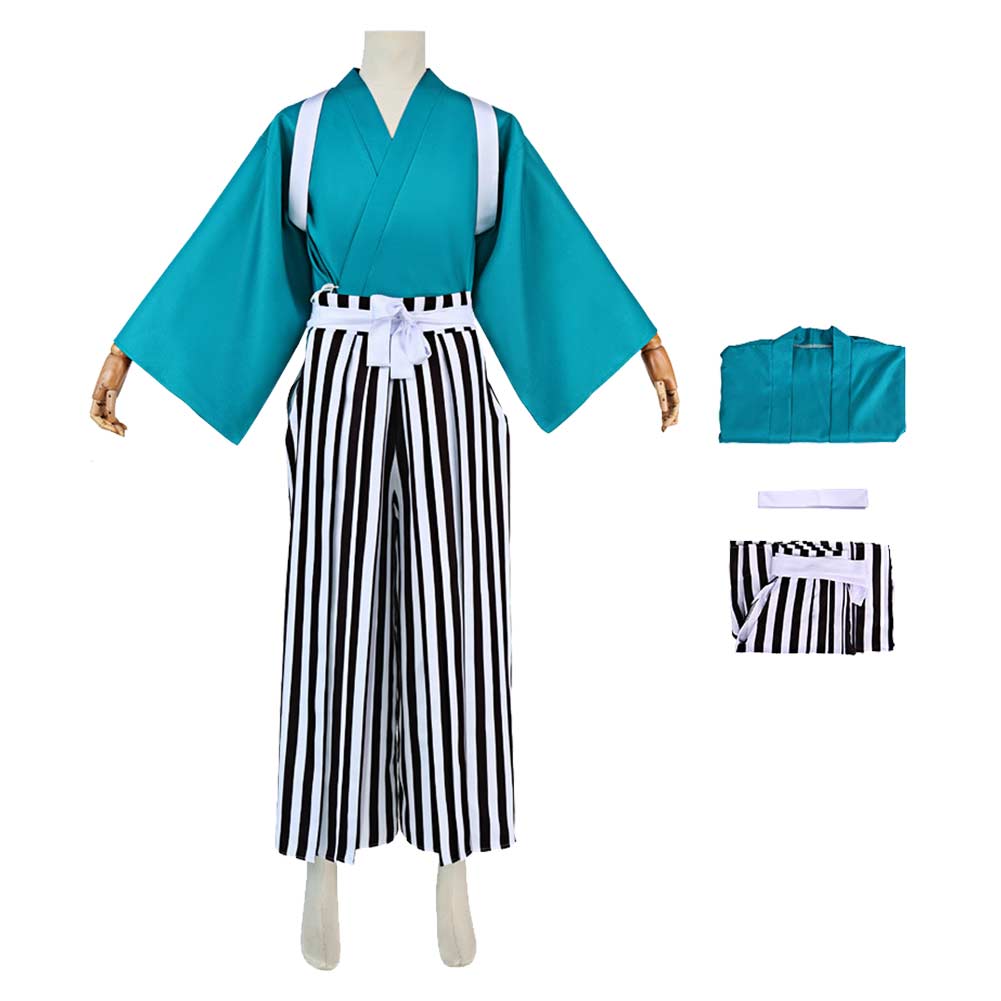 Cosplay Costume Usopp One Piece Wano Country Arc Anime Cosplay Tenue Bleue Homme