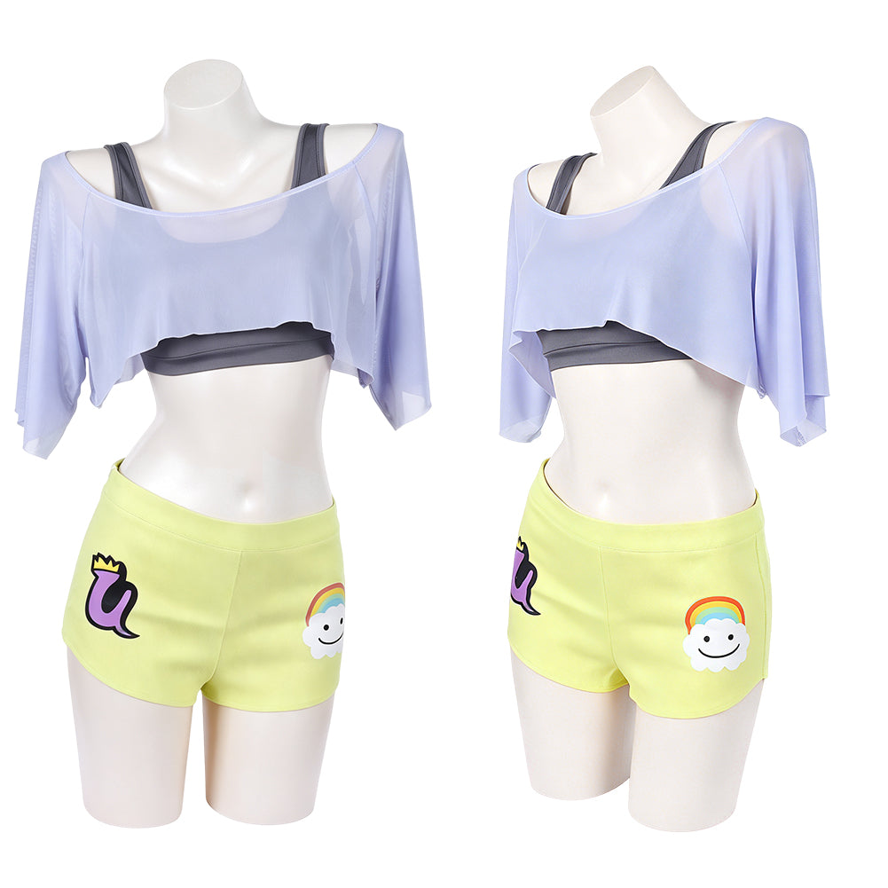Cosplay Costume Uta One Piece: Heroines(2026) Anime Cosplay Tenue Grise et Jaune Femme