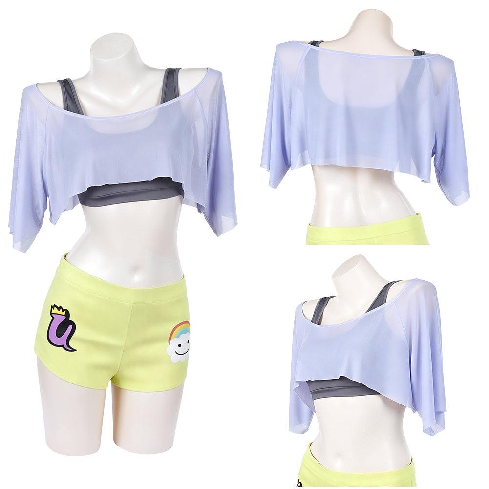Cosplay Costume Uta One Piece: Heroines(2026) Anime Cosplay Tenue Grise et Jaune Femme