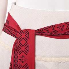 Cosplay Costume Vaiana La Légende du Bout du Monde(2026) Film Cosplay Bustier Rouge+Jupe Beige Femme