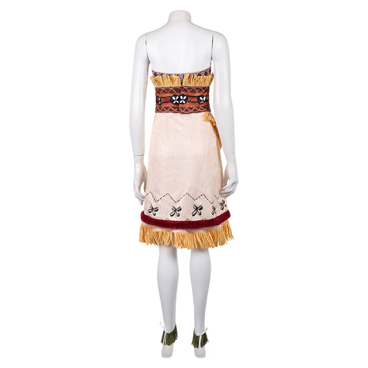 Cosplay Costume Vaiana La Légende du Bout du Monde(2026) Film Cosplay Robe Beige Femme