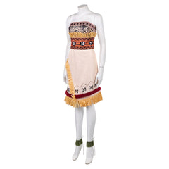 Cosplay Costume Vaiana La Légende du Bout du Monde(2026) Film Cosplay Robe Beige Femme