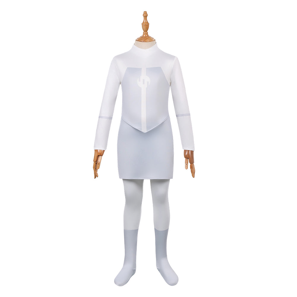 Cosplay Costume Viltrumite Anissa Invincible 4(2026) TV Cosplay Combinaison Blanche Enfant