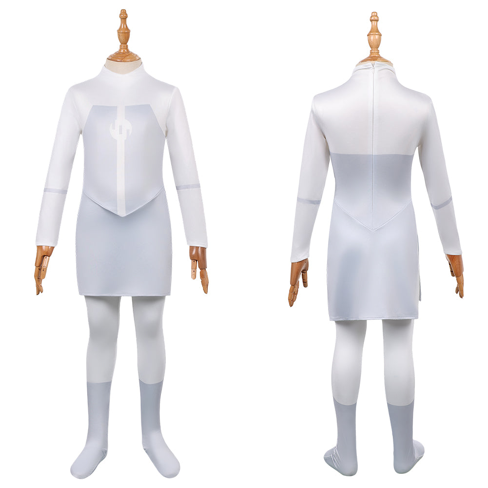 Cosplay Costume Viltrumite Anissa Invincible 4(2026) TV Cosplay Combinaison Blanche Enfant