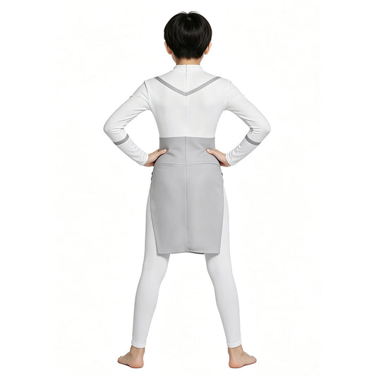 Cosplay Costume Viltrumite Thula Invincible 4(2026) TV Cosplay Robe Blanche et Violette Enfant