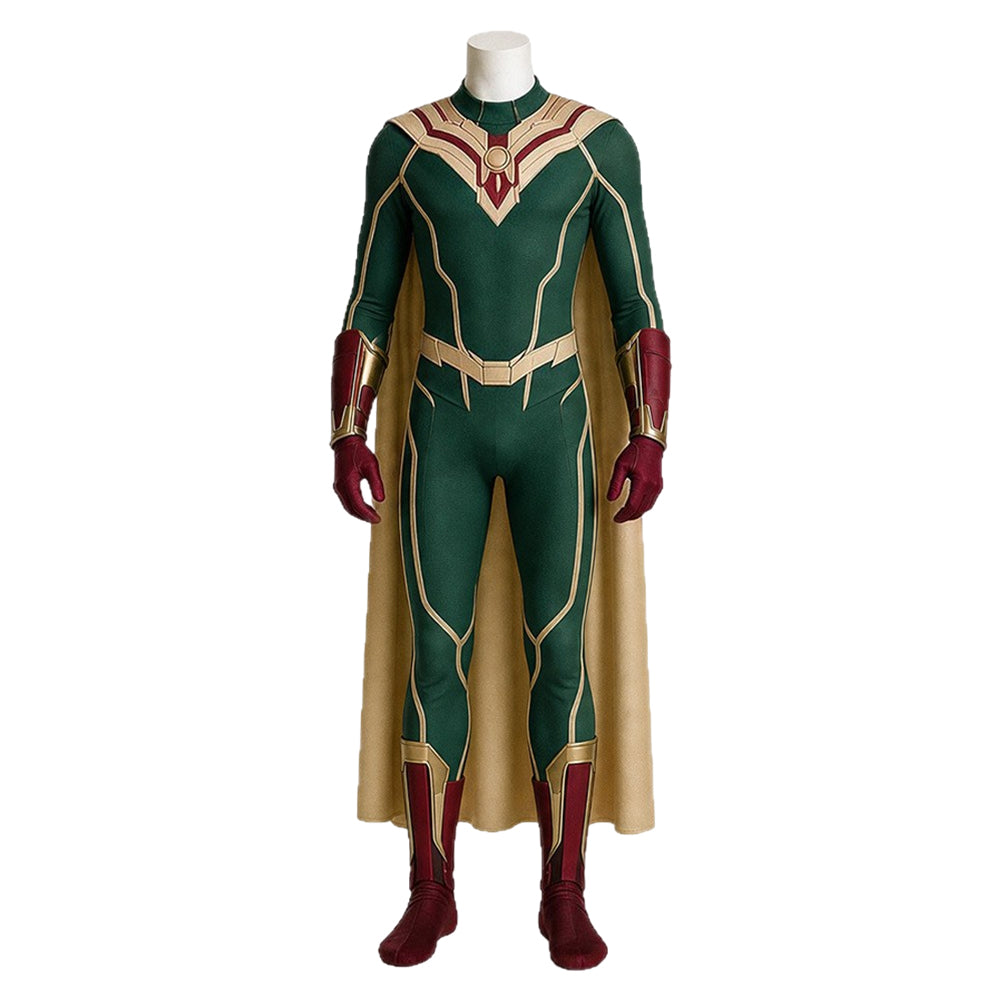 Cosplay Costume Vision VisionQuest(2026) TV Cosplay Combinaison Verte Homme