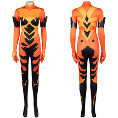 Cosplay Costume Volcanikka Invincible 4(2026) TV Cosplay Combinaison Orange et Noire Femme
