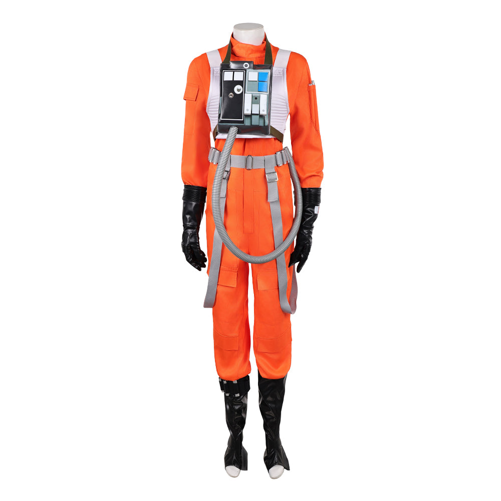 Cosplay Costume Ward The Mando and Grogu(2026) Film Cosplay Combinaison Orange Femme