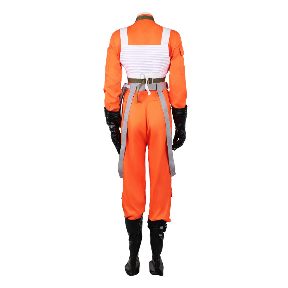 Cosplay Costume Ward The Mando and Grogu(2026) Film Cosplay Combinaison Orange Femme