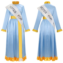 Cosplay Costume Winifred Banks Mary Poppins(1964) Film Cosplay Robe Bleue Femme