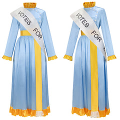 Cosplay Costume Winifred Banks Mary Poppins(1964) Film Cosplay Robe Bleue Femme