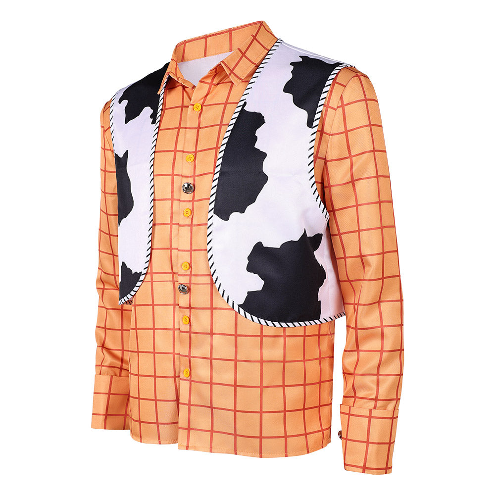Cosplay Costume Woody Film Cosplay Chemise Orange Homme