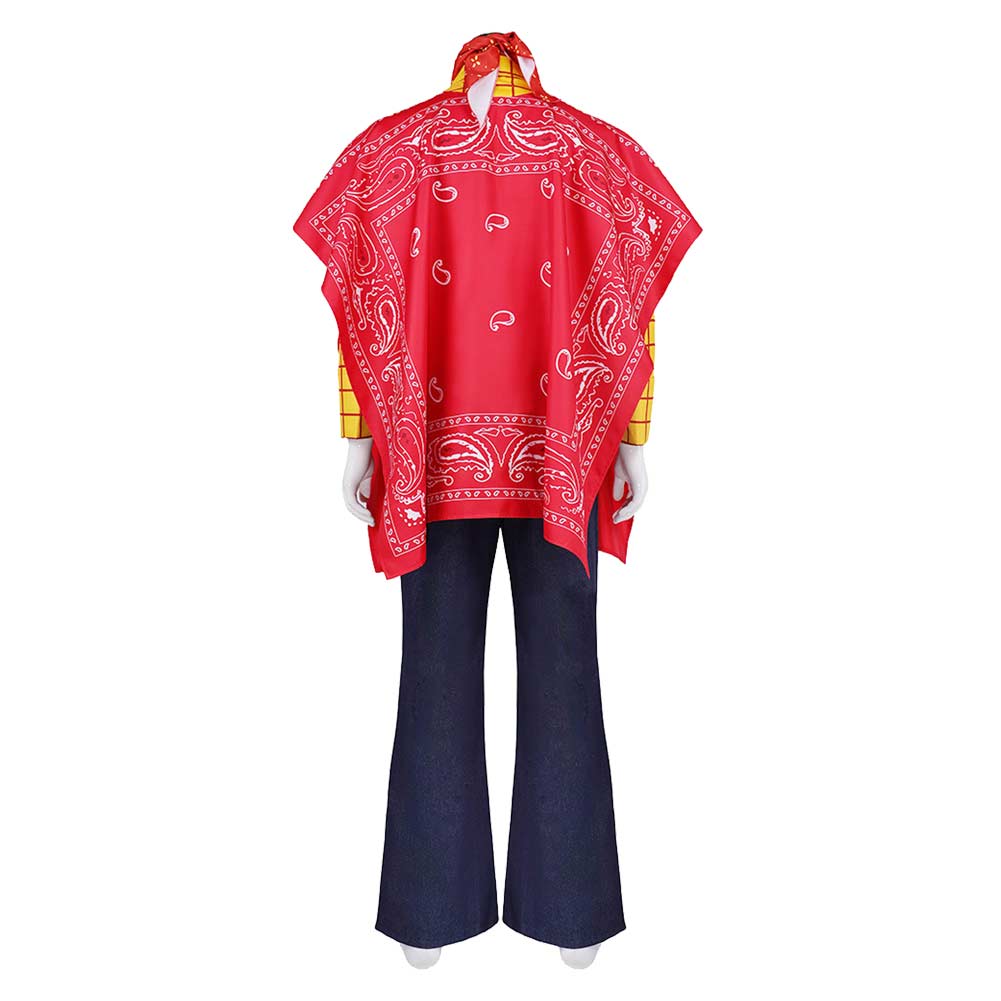 Cosplay Costume Woody Film Cosplay Tenue Rouge Homme