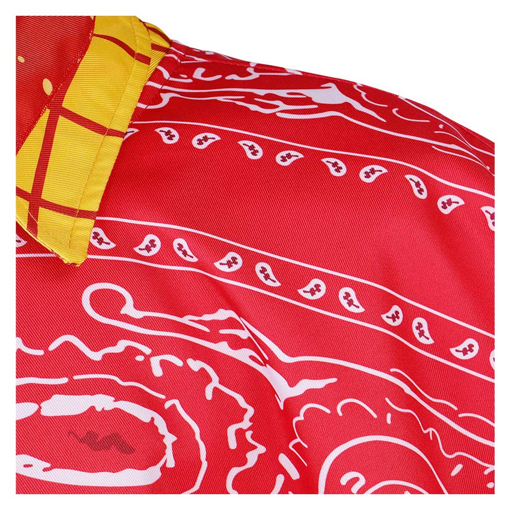 Cosplay Costume Woody Film Cosplay Tenue Rouge Homme