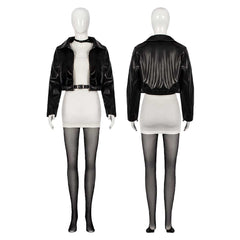Cosplay Costume Yamada Smoking Behind the Supermarket with You(2026) Anime Cosplay Tenue Blanche et Noire Femme