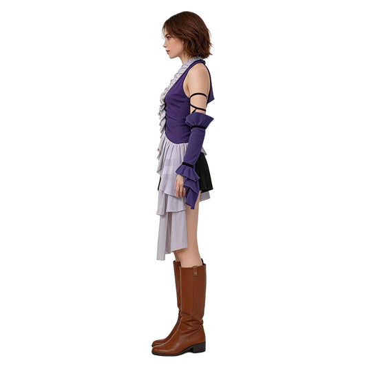 Cosplay Costume Yuna Final Fantasy Re: Resonance(2026) Jeu Cosplay Tenue Violette Femme