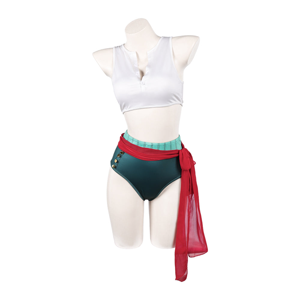 Cosplay Costume Zoro One Piece Live Action 2(2026) TV Cosplay Maillot de Bain Vert Femme